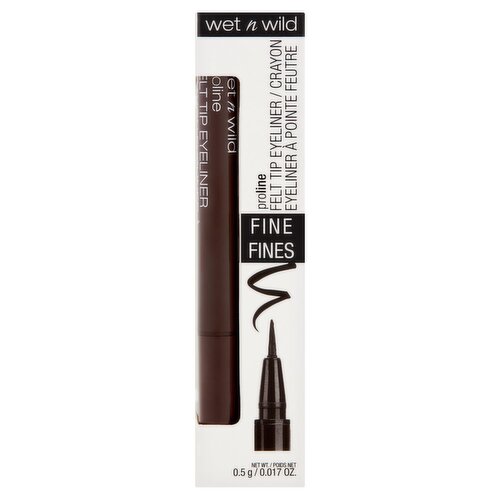 Wet n Wild Proline 876B Dark Brown Felt Tip Eyeliner, 0.017 oz