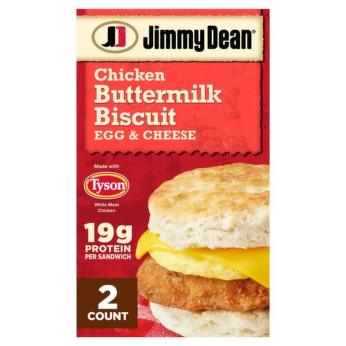 Jimmy Dean Egg & Cheese Chicken Buttermilk Biscuit, 2 count, 11 oz