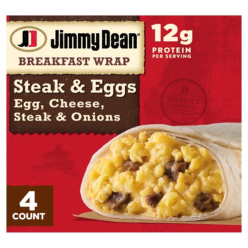 Jimmy Dean Steak & Eggs Breakfast Wrap, 4 count, 17 oz