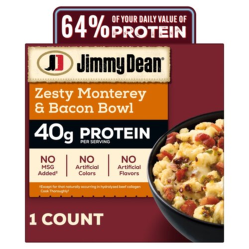 Jimmy Dean® Protein Breakfast Bowl Zesty Monterey Jack Bacon & Egg Frozen - 7.25 oz