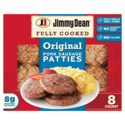 Jimmy Dean Original Pork Sausage Patties, 8 count, 9.6 oz