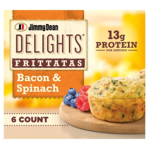 Jimmy Dean Delights Bacon & Spinach Frittatas, 6 count, 12 oz