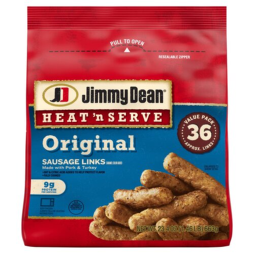 Jimmy Dean Heat 'N Serve Original Sausage Links Value Pack, 36 count, 23.4 oz