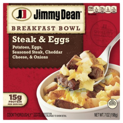 Jimmy Dean Steak & Eggs Breakfast Bowl, 7 oz