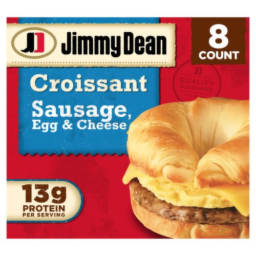 Jimmy Dean Croissant Sausage, Egg & Cheese Sandwiches, 8 count, 36 oz