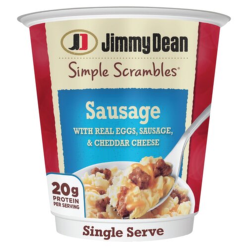 Jimmy Dean Simple Scrambles Real Eggs, Sausage & Cheddar Cheese Sausage, 5.35 oz