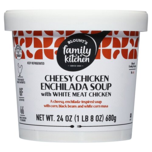 Blount's Family Kitchen Cheesy Chicken Enchilada Soup with White Meat Chicken, 24 oz