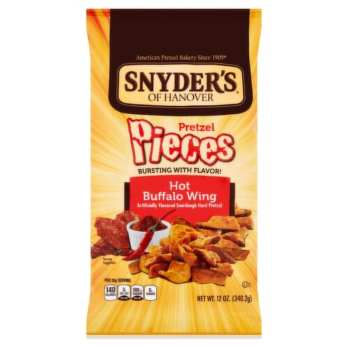 Snyder's of Hanover Hot Buffalo Wing Pretzel Pieces, 12 oz