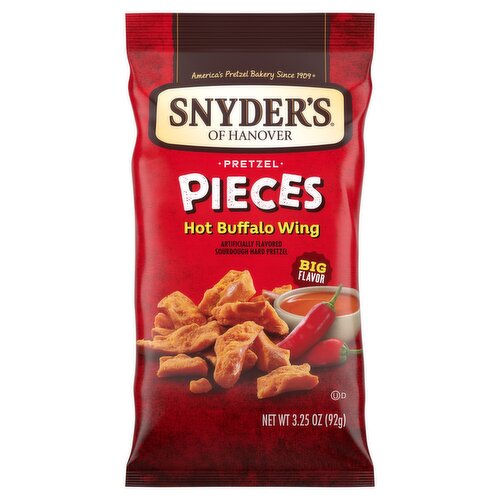 Snyder's of Hanover Hot Buffalo Wing Sourdough Hard Pretzel Pieces, 3.25 oz
