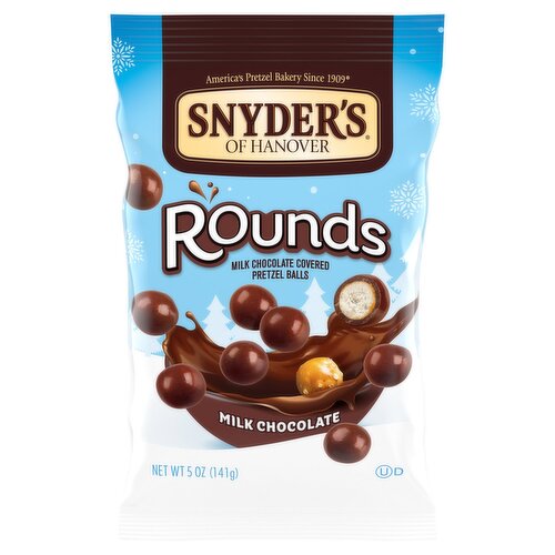 Snyder's of Hanover Rounds Milk Chocolate Covered Pretzels Balls, 5 oz