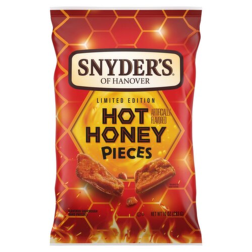 Snyder's Of Hanover Hot Honey Flavored Sourdough Hard Pretzels Pieces Limited Edition, 10 oz