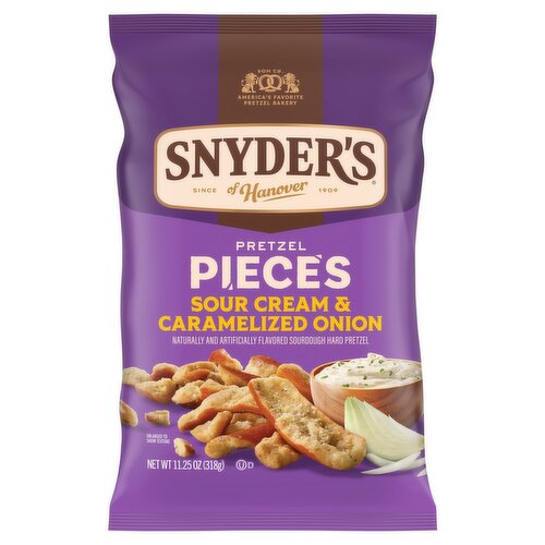Snyder's of Hanover Sour Cream & Caramelized Onion Pretzel Pieces, 11.25 oz