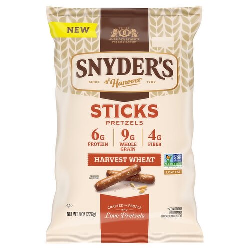 Snyder's of Hanover Harvest Wheat Pretzels Sticks, 8 oz