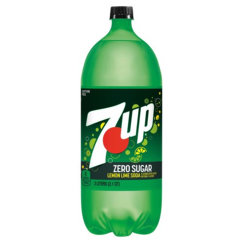 7UP Zero Sugar Lemon Lime Soda, 2 L