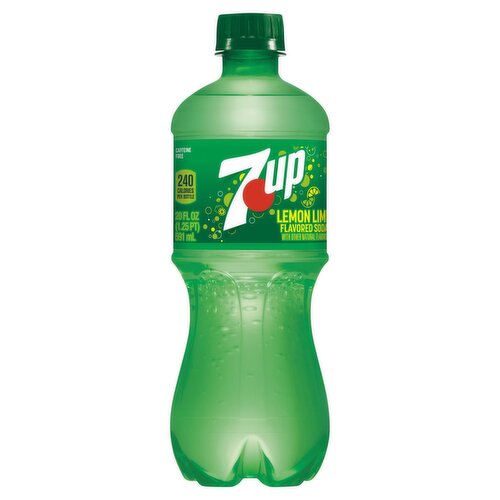 7UP Lemon Lime Flavored Soda, 20 fl oz