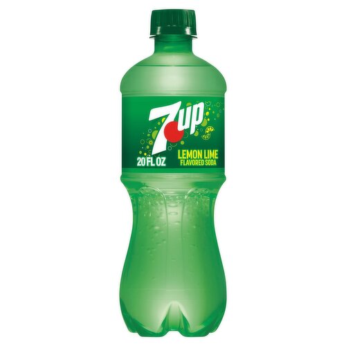 7UP Lemon Lime Flavored Soda, 20 fl oz