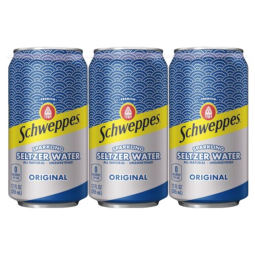 Schweppes Original Sparkling Seltzer Water, 12 fl oz, 6 count