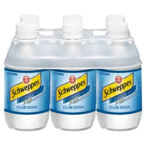 Schweppes Low Sodium Club Soda, 6 count