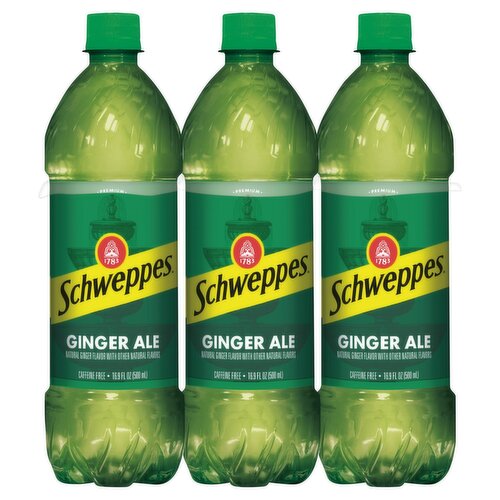 Schweppes Premium Ginger Ale, 6 count, 16.9 fl oz