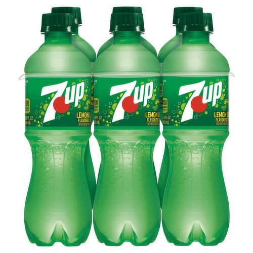 7UP Lime Lemon Flavored Soda, 16.9 fl oz, 6 count