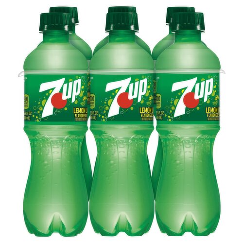 7UP Lemon Lime Flavored Soda, 6 count, 16.9 fl oz