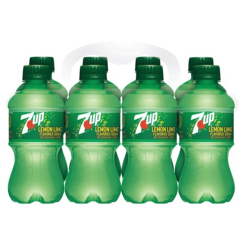 7UP Lemon Lime Flavored Soda, 8 count, 12 fl oz