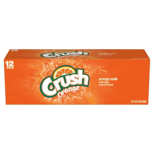 Crush Orange Soda, 12 fl oz, 12 count