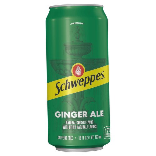 Schweppes Premium Ginger Ale, 16 fl oz