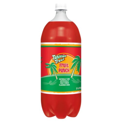 Tahitian Treat Naturally and Artificially Fruit Punch Flavored Soda, 2 liters