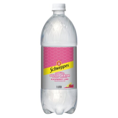 Schweppes Raspberry Lime Unsweetened Sparkling Seltzer Water, 33.8 fl oz
