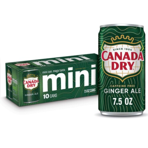 Canada Dry Mini Ginger Ale, 7.5 fl oz, 10 count