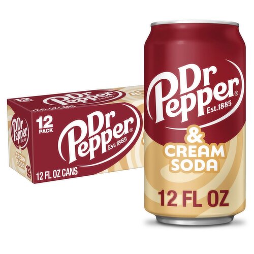 Dr Pepper Cream Soda, 12 fl oz, 12 count