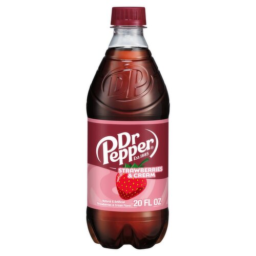 Dr Pepper Strawberries & Cream Soda, 20 fl oz