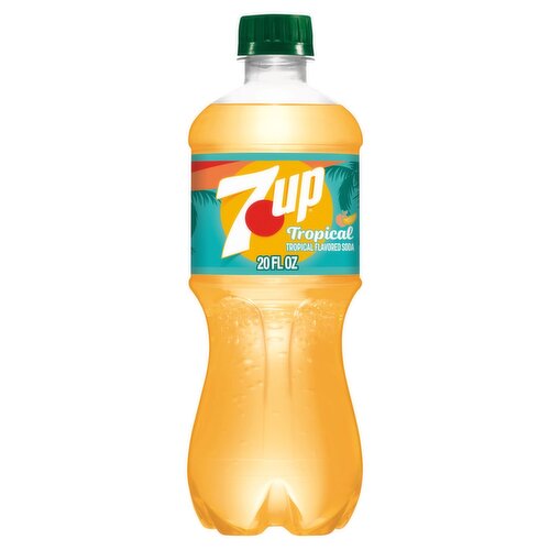 7Up Tropical Flavored Soda, 20 fl oz