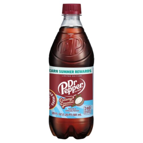 Dr Pepper Creamy Coconut Soda Limited Edition, 20 fl oz