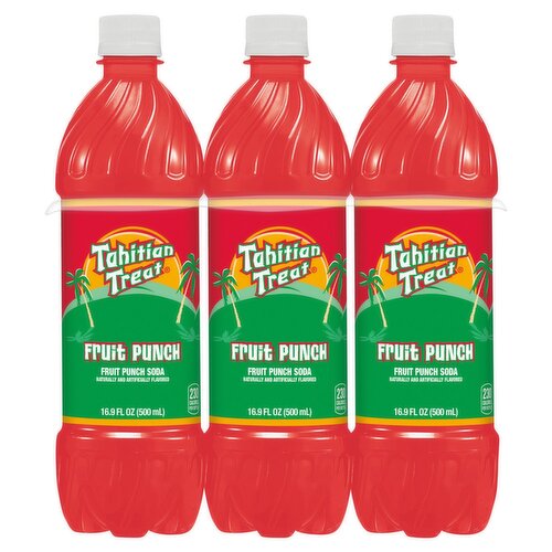 Tahitian Treat Fruit Punch Soda, 16.9 fl oz, 6 count