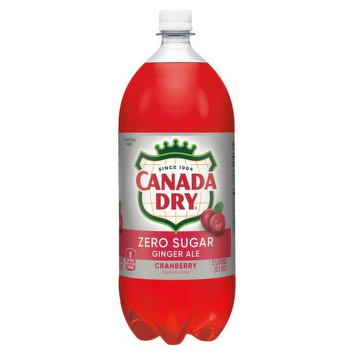 Canada Dry Zero Sugar Cranberry Ginger Ale, 2.1 qt