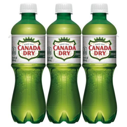 Canada Dry Zero Sugar Ginger Ale, 6 count, 16.9 fl oz