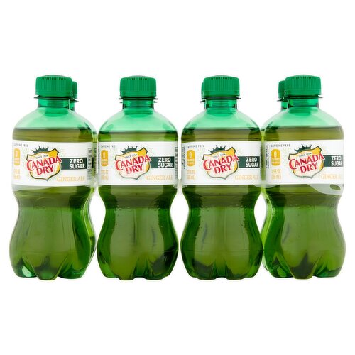 Canada Dry Zero Sugar Ginger Ale, 12 fl oz, 10 count
