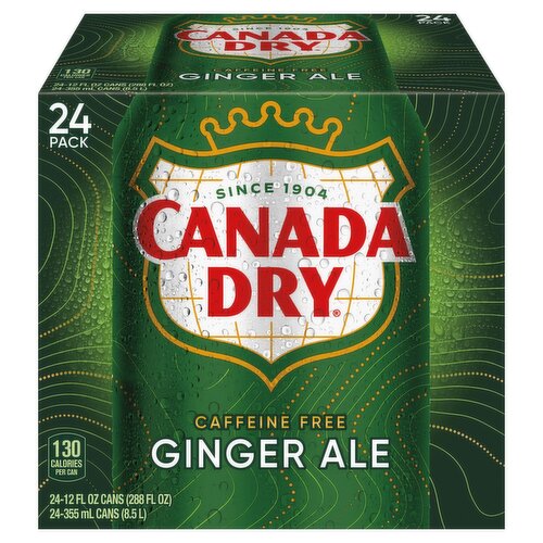 Canada Dry Ginger Ale, 12 fl oz, 24 count