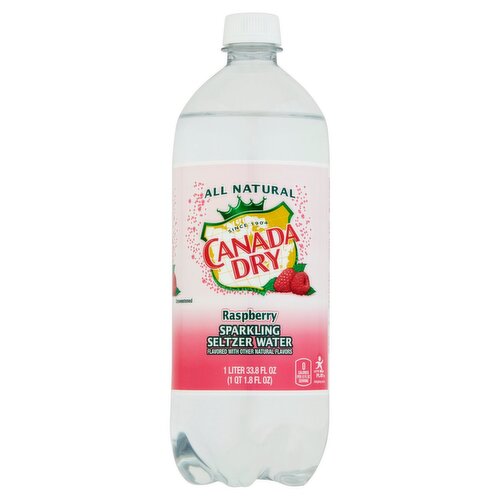 Canada Dry Raspberry Sparkling Seltzer Water, 1 liter