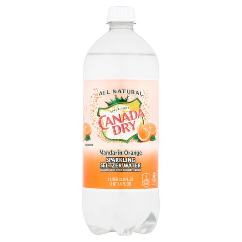 Canada Dry Mandarin Orange Sparkling Seltzer Water, 33.8 fl oz