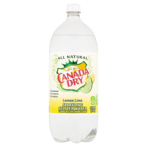 Canada Dry Lemon Lime Sparkling Seltzer Water, 2.1 qt