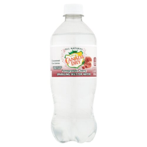 Canada Dry Pomegranate Cherry Sparkling Seltzer Water, 20 fl oz