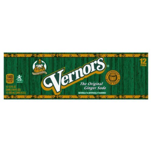 Vernors The Original Ginger Soda, 12 fl oz, 12 count