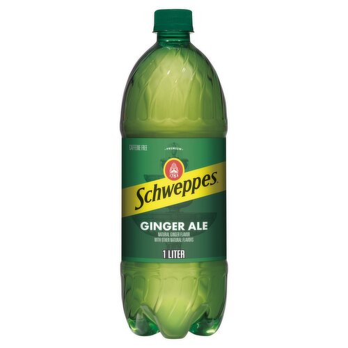 Schweppes Premium Ginger Ale Soda, 1 liter