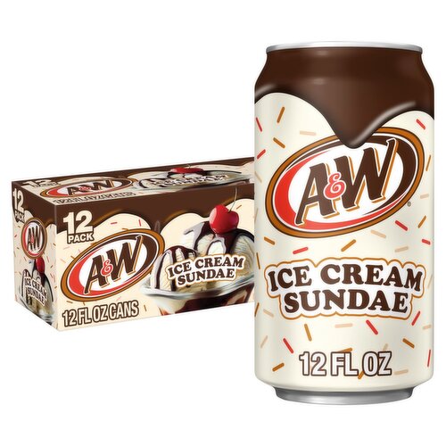 A&W Ice Cream Sundae Soda Limited Edition, 12 fl oz, 12 count