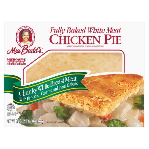 Mrs. Budd's White Meat Chicken Pie with Fancy Vegetables, 36 oz