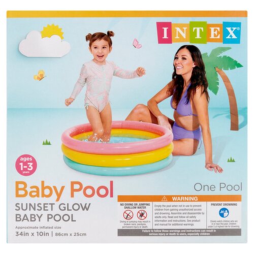 Intex Sunset Glow Baby Pool, Ages 1-3 Years, 1 count