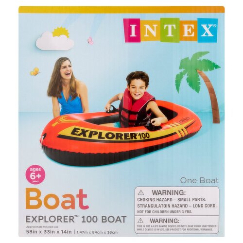 Intex Explorer 100 Boat, Ages 6+ Years, 1 count